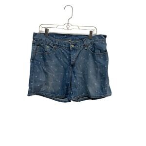 VTG Levi's Denim Shorts Women Size 32‎ Polka Dot Pattern